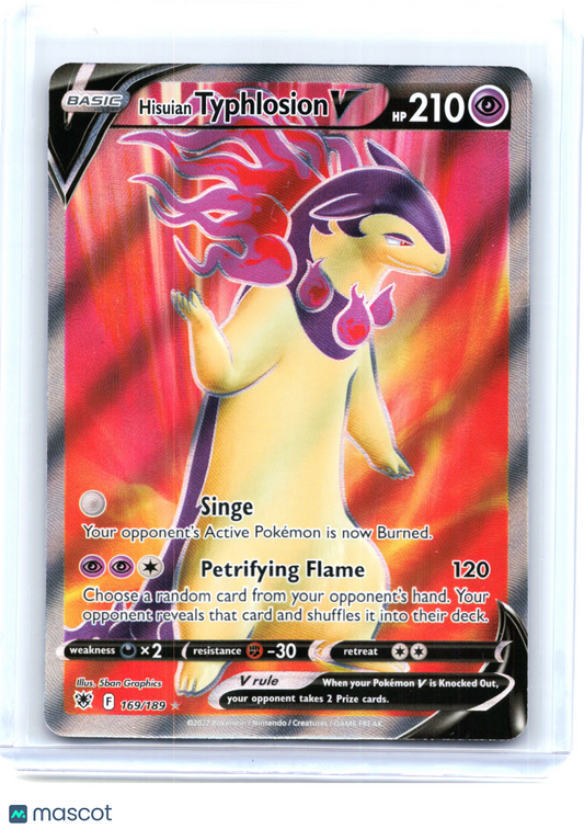 2022 Pokemon—Hisuian Typhlosion V #169 Astral Radiance—Ultra Rare Holo [LP]