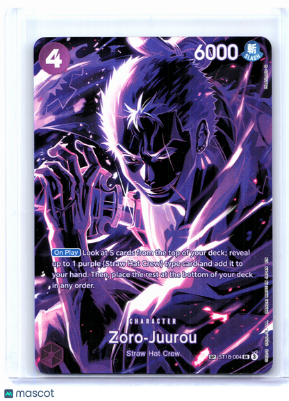 2025 One Piece—Zoro-Juurou (SP) #ST18-004 Legacy of the Master—Super Rare Foil