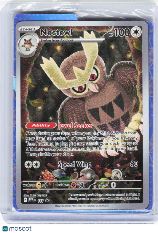2024 Pokemon—Noctowl #SVP EN 141 Scarlet & Violet Promo Cards—BSP Foil (Sealed)