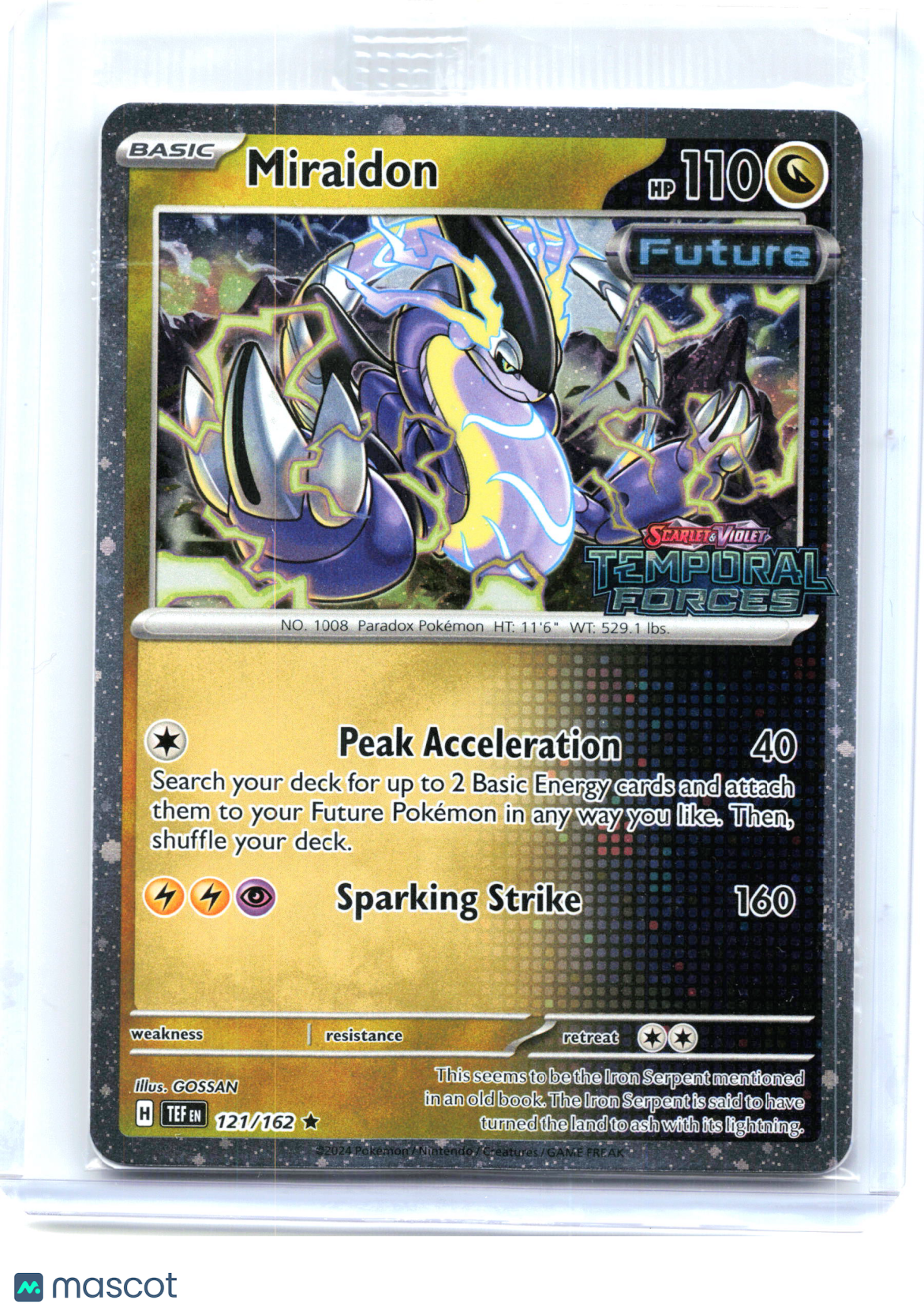 2024 Pokemon—Miraidon #121 Temporal Forces—Rare Holo [Sealed]
