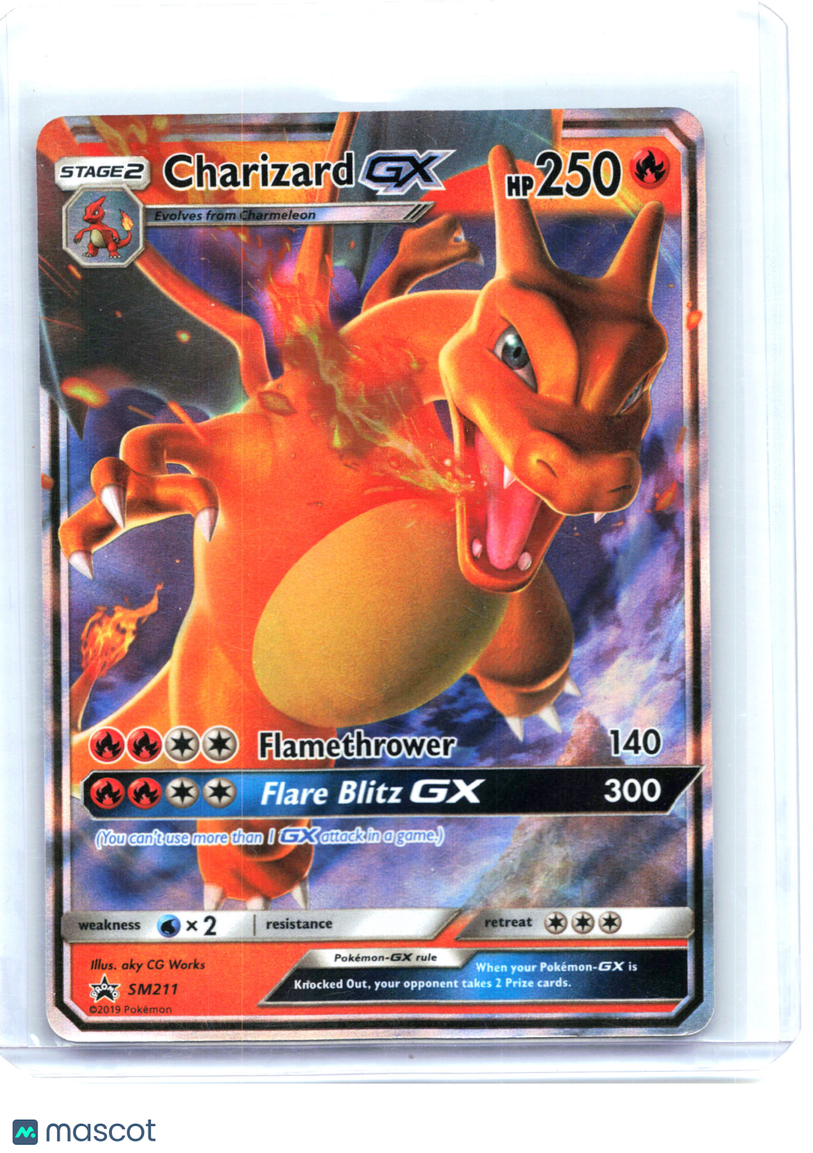 2019 Pokemon—Charizard GX #SM211 SM Promos—Black Star Promo Holo [LP]