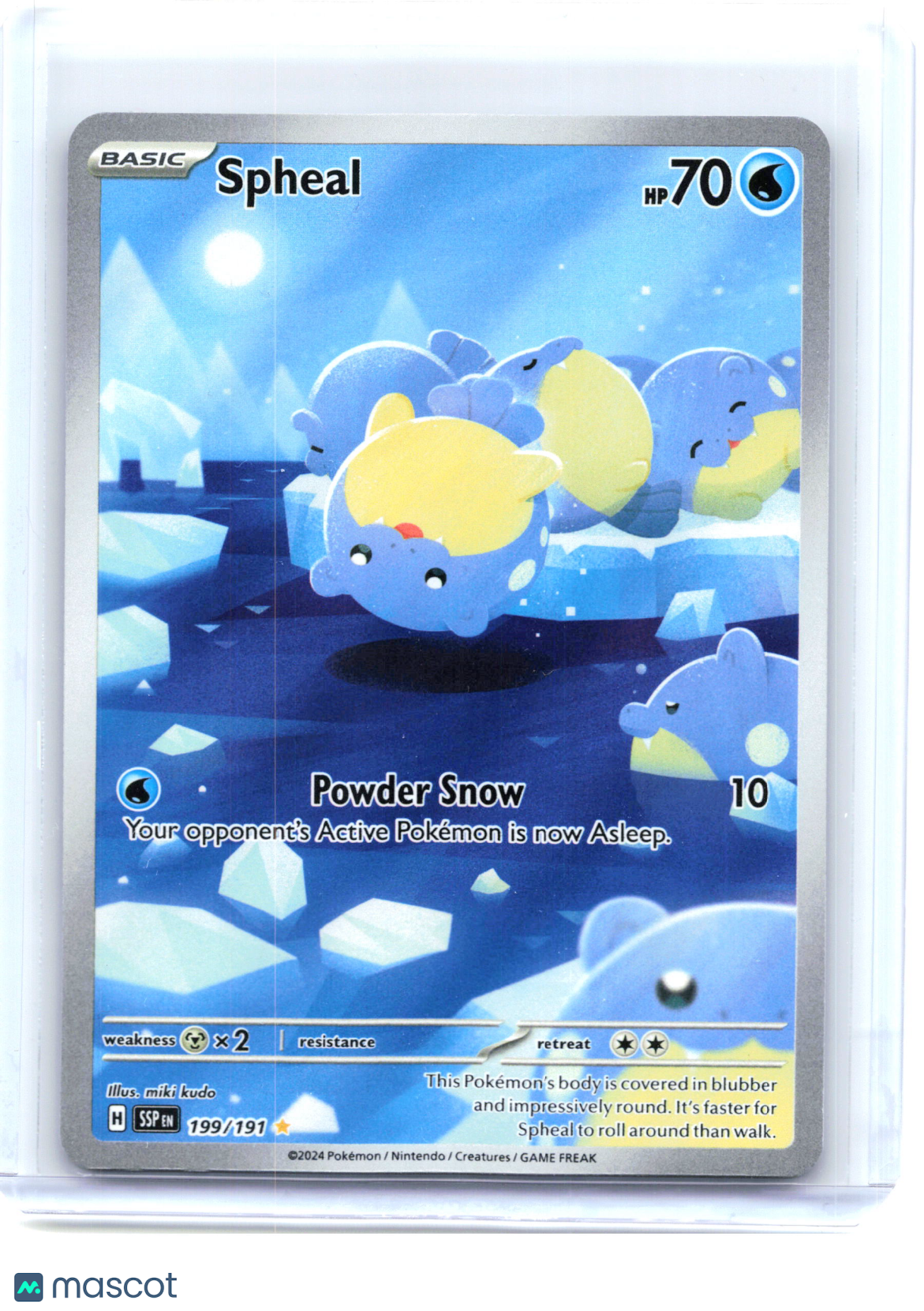 2024 Pokemon—Spheal #199 Surging Sparks—Illustration Rare Holo [Lightly Played]