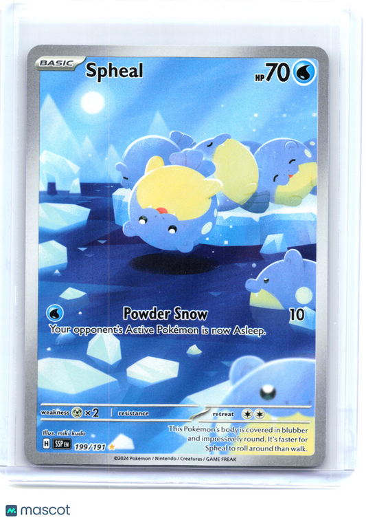 2024 Pokemon—Spheal #199 Surging Sparks—Illustration Rare Holo [Lightly Played]