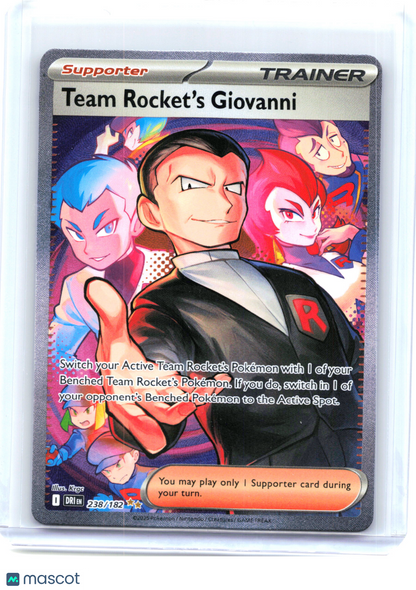2025 Pokemon—Team Rocket's Giovanni #238 Destined Rivals—SIR Holo [LP]