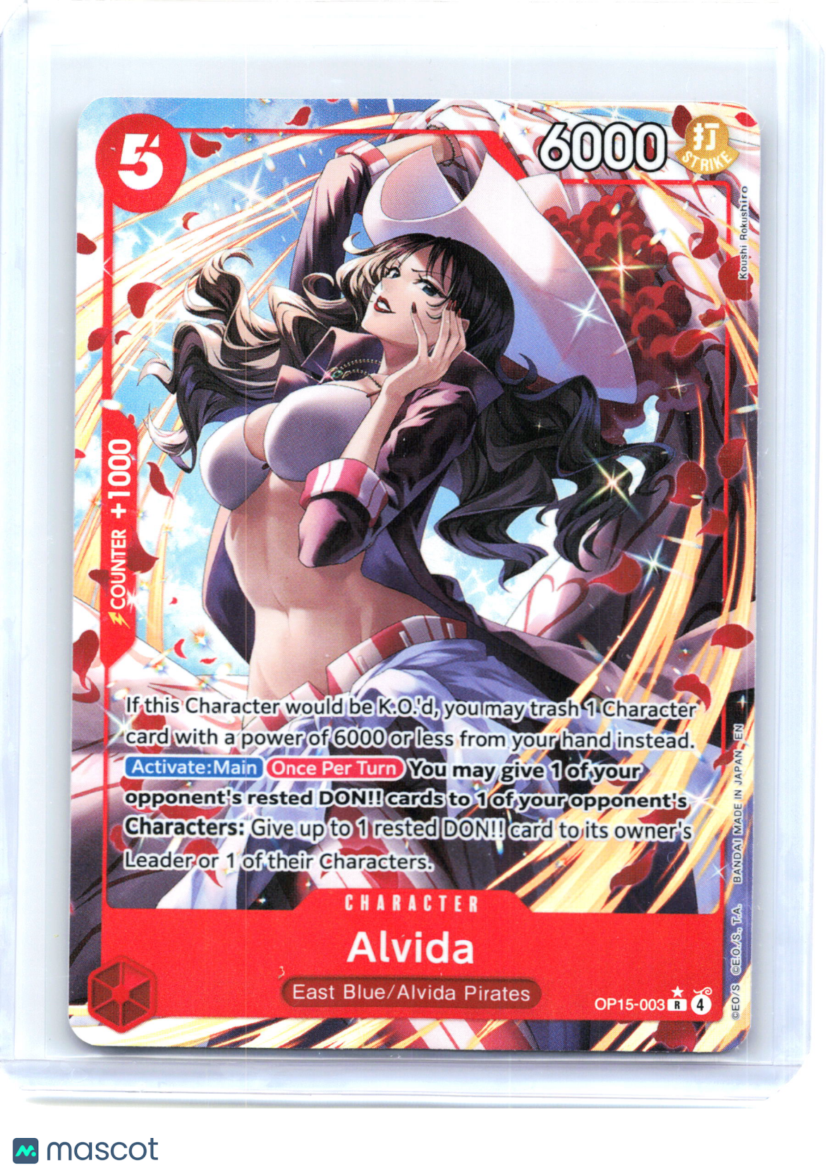 2024 One Piece Card Game—Alvida #OP15-003 Adventure on Kami's Island—R Foil (AA)
