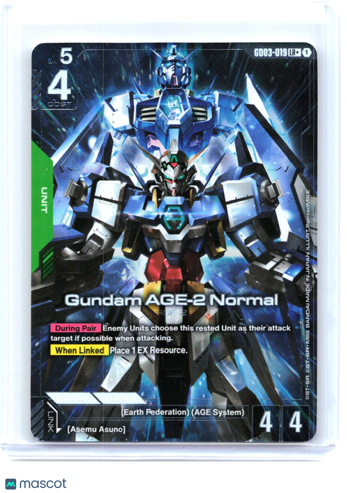2026 Gundam Card Game—Gundam AGE-2 Normal #GD03-019 Steel Requiem—LR+ Foil