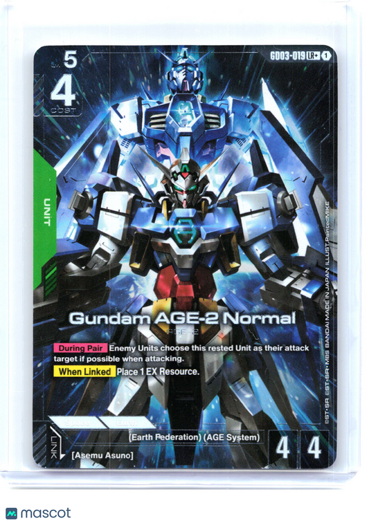 2026 Gundam Card Game—Gundam AGE-2 Normal #GD03-019 Steel Requiem—LR+ Foil