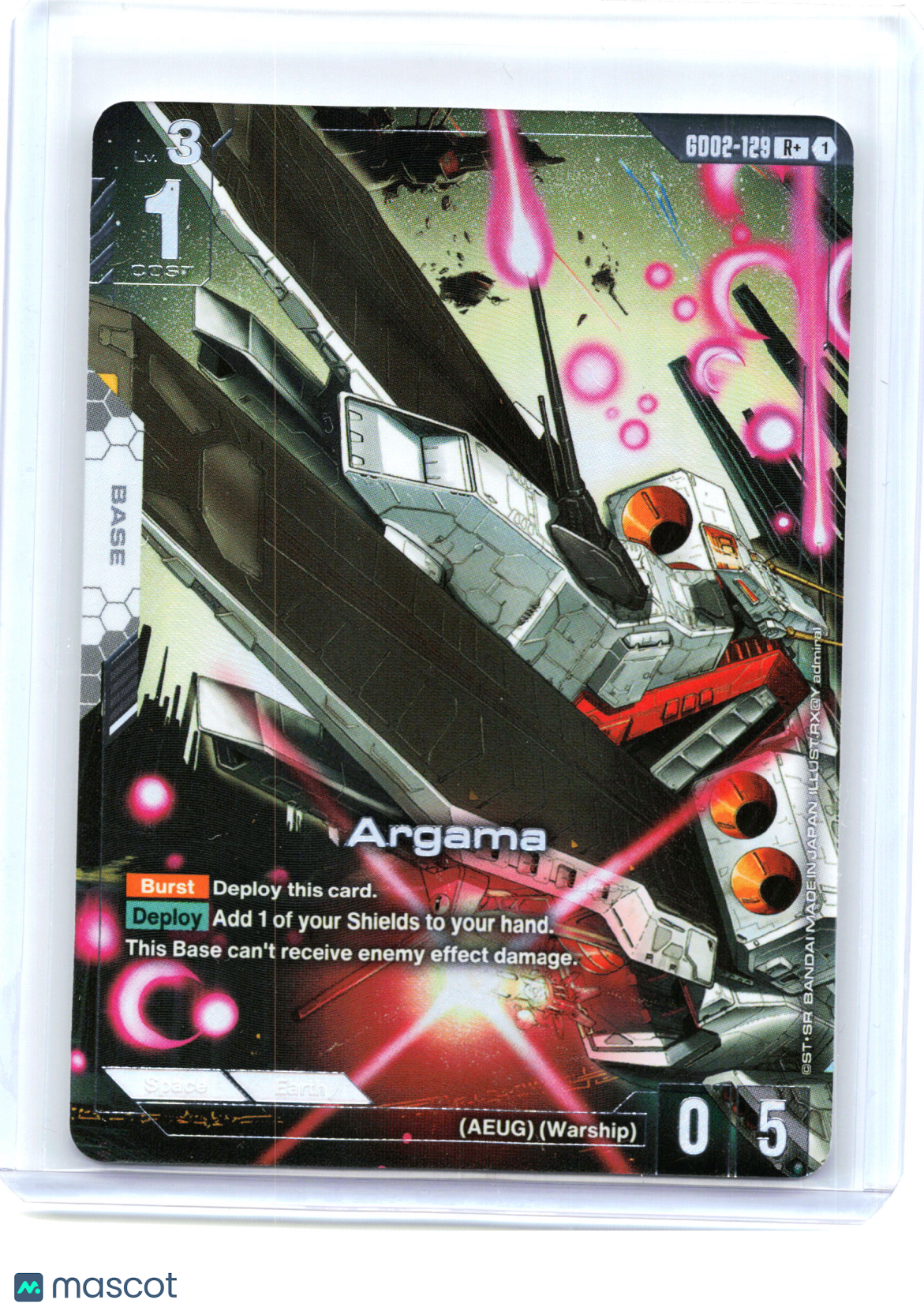 2025 Gundam Card Game—Argama #GD02-129 Dual Impact—Rare+ Foil