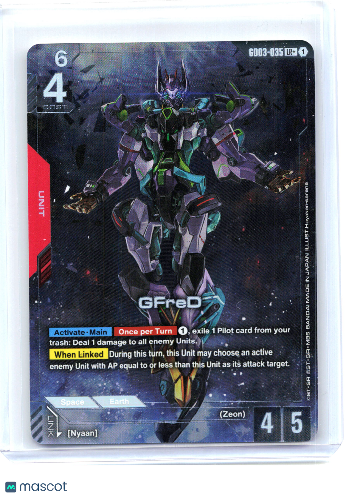 2026 Gundam Card Game—GFreD #GD03-035 Steel Requiem—Legendary Rare+ Foil