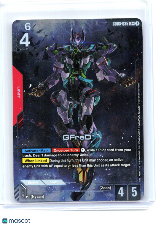 2026 Gundam Card Game—GFreD #GD03-035 Steel Requiem—Legendary Rare+ Foil
