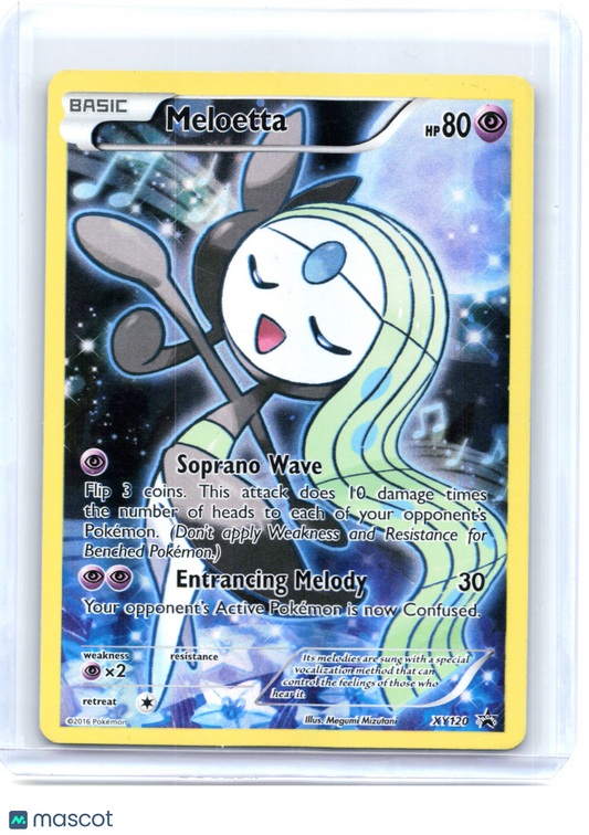 2016 Pokemon—Meloetta #XY120 XY Promos—Black Star Promo Holo [Damaged]