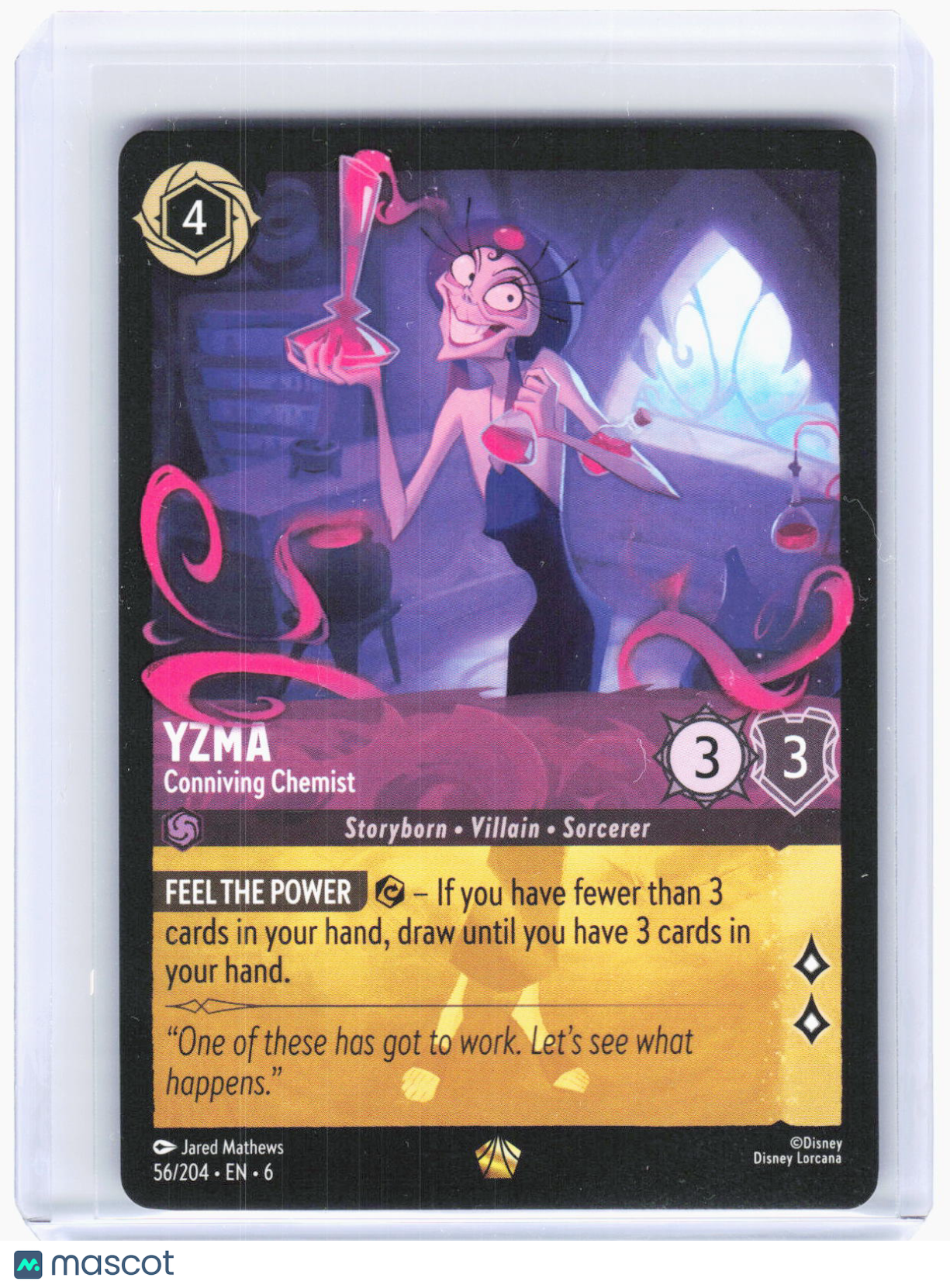 2024 Disney Lorcana—Yzma - Conniving Chemist #56/204 Azurite Sea—LGND Non-Foil