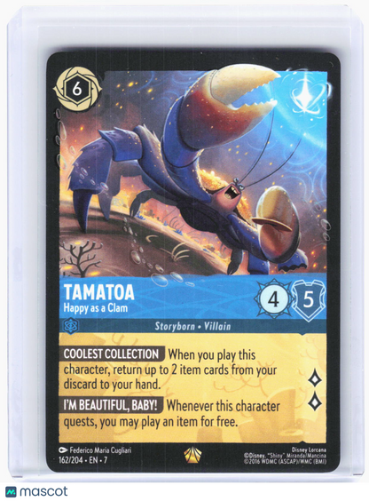 2024 Lorcana—Tamatoa #162/204 Archazia's Island—Legendary Non-Foil
