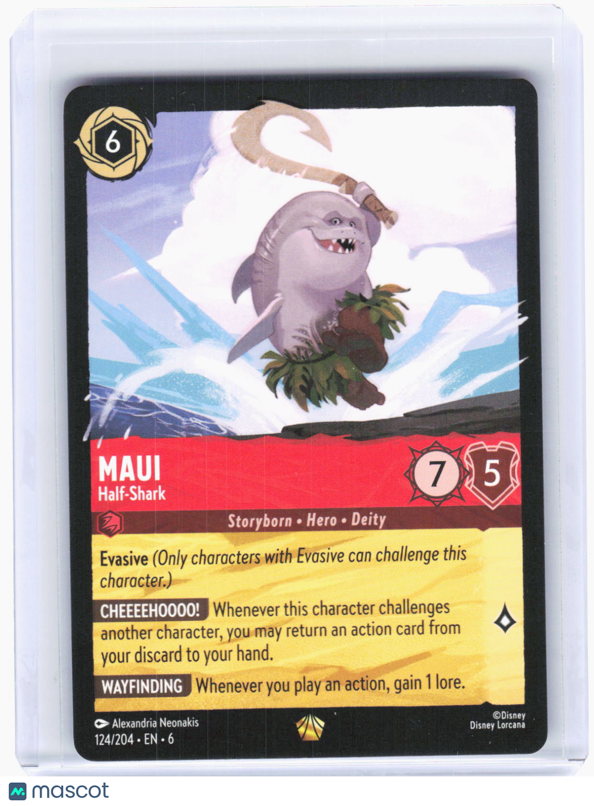 2023 Disney Lorcana—Maui - Half-Shark #124/204 Azurite Sea—Legendary Non-Foil