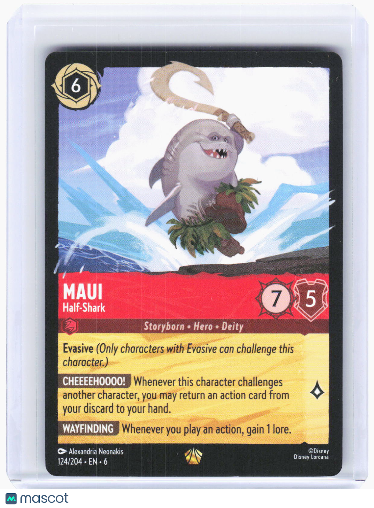 2024 Disney Lorcana—Maui - Half-Shark #124/204 Azurite Sea—Legendary Non-Foil
