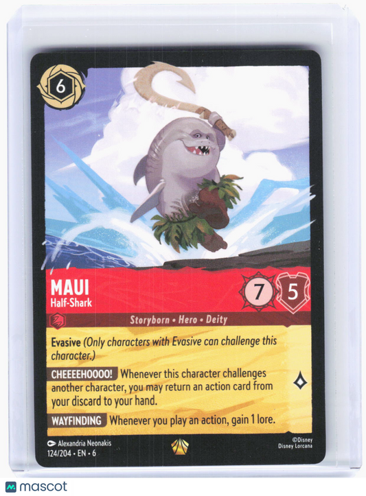 2024 Disney Lorcana—Maui - Half-Shark #124/204 Azurite Sea—Legendary Non-Foil