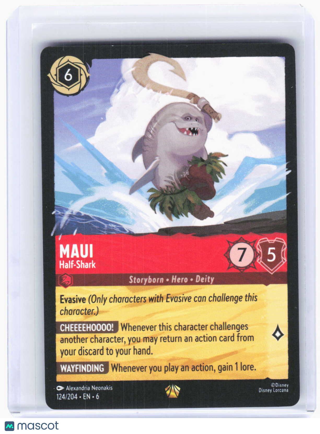 2024 Disney Lorcana—Maui - Half-Shark #124/204 Azurite Sea—Legendary Non-Foil