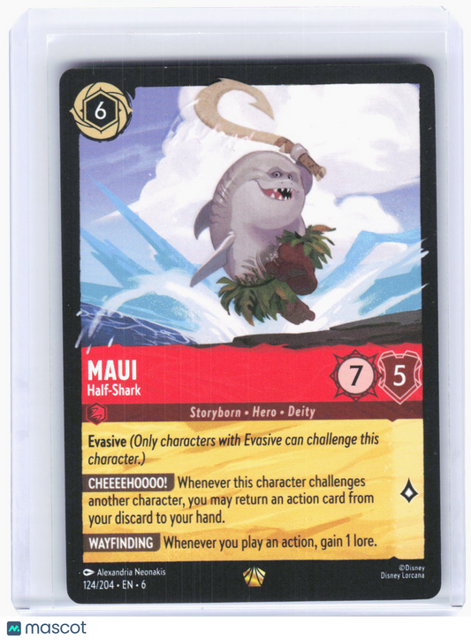 2024 Disney Lorcana—Maui - Half-Shark #124/204 Azurite Sea—Legendary Non-Foil
