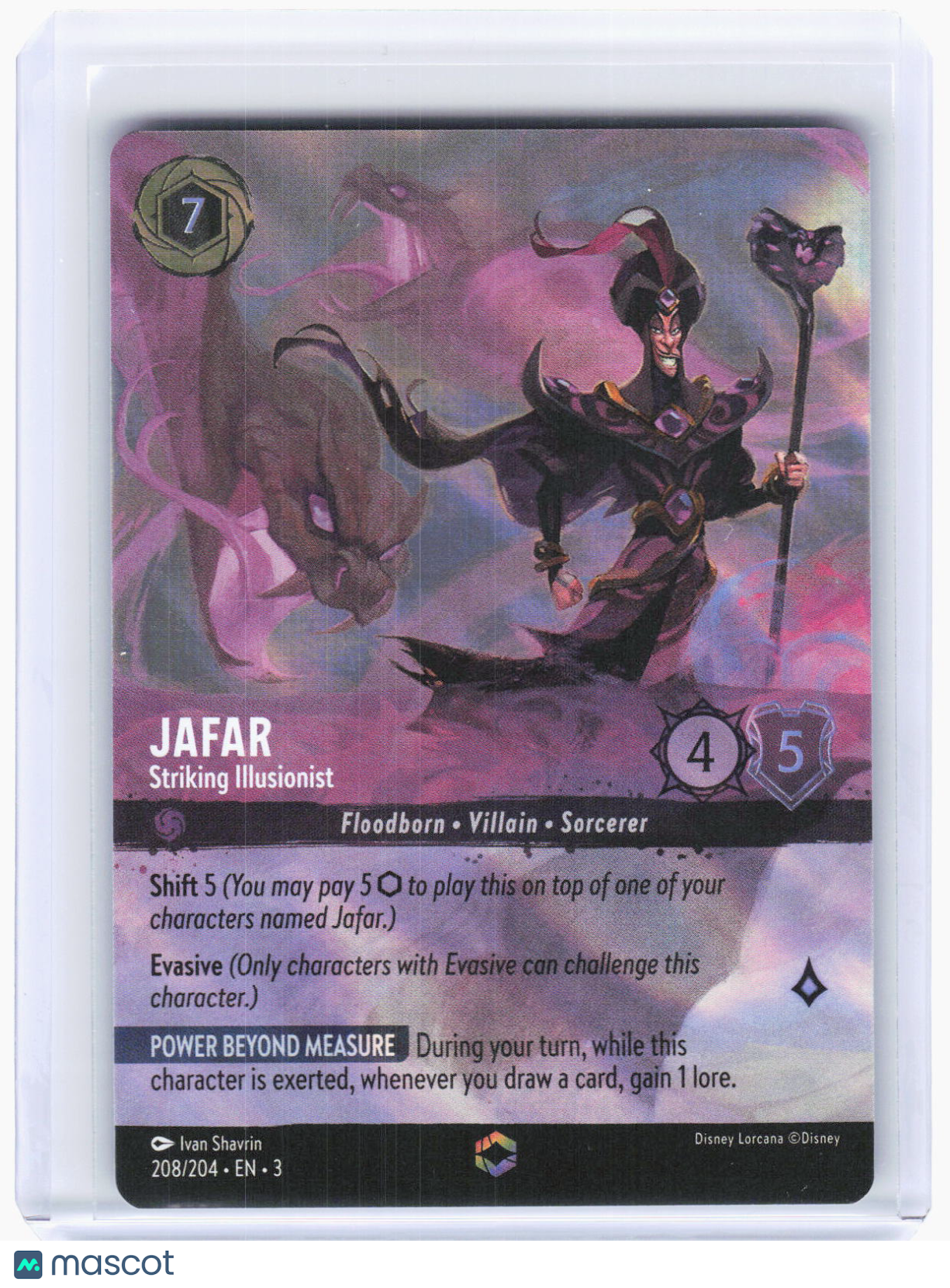 2024 Disney Lorcana—Jafar (Enchanted) #208/204 Into the Inklands—Enchanted Foil