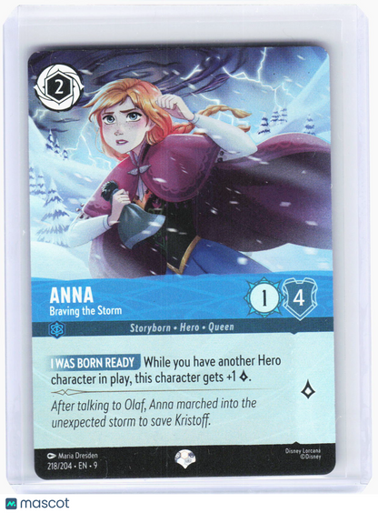 2024 Disney Lorcana—Anna - Braving the Storm (Epic) #218/204 Fabled—Epic Foil
