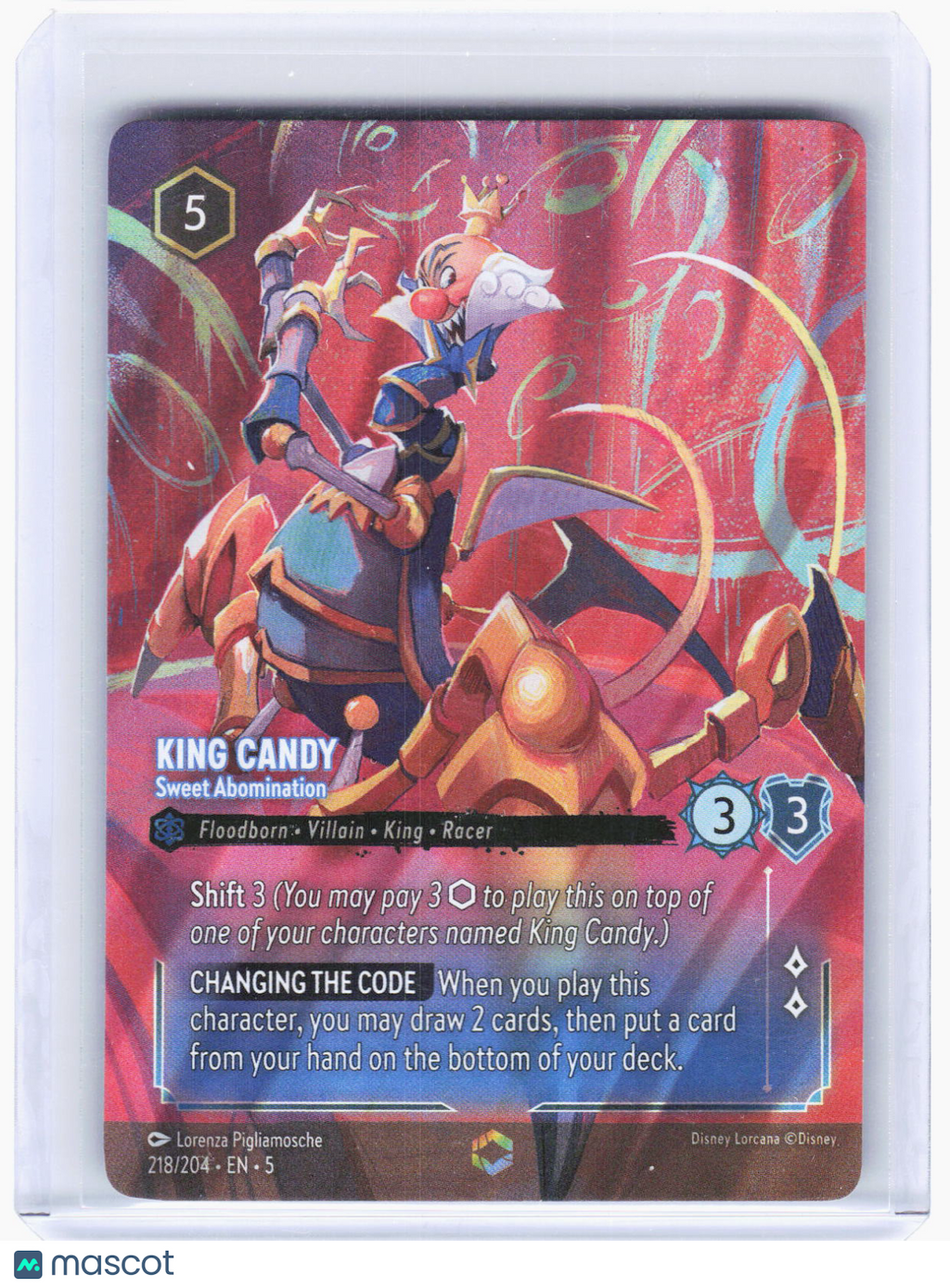 2024 Lorcana—King Candy (Enchanted) #218/204 Shimmering Skies—Enchanted Foil