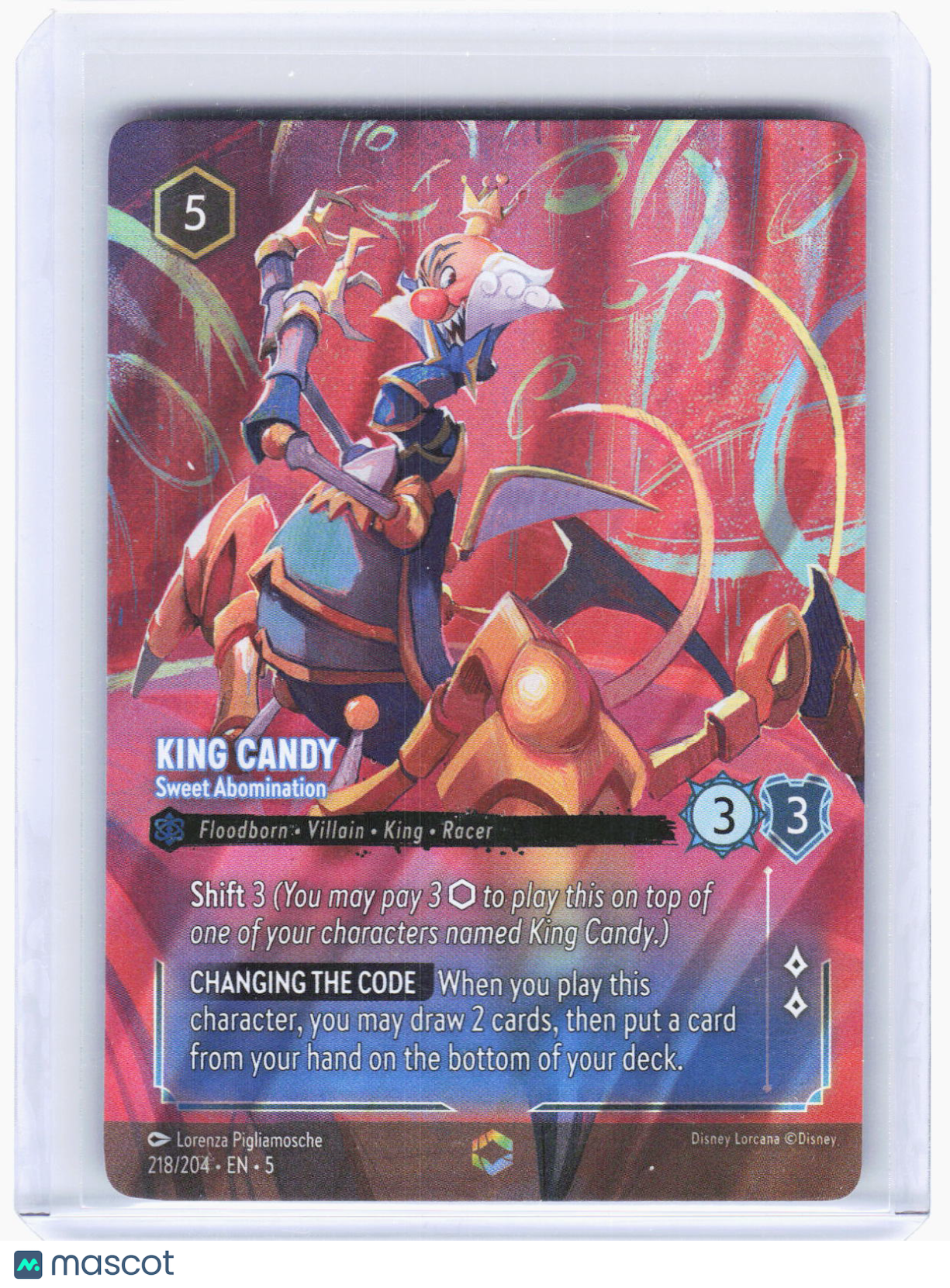 2024 Lorcana—King Candy (Enchanted) #218/204 Shimmering Skies—Enchanted Foil