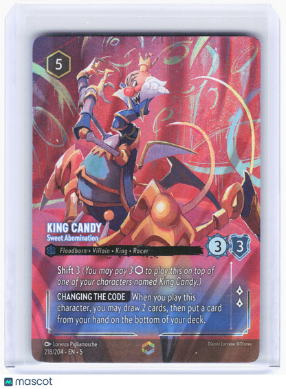 2024 Lorcana—King Candy (Enchanted) #218/204 Shimmering Skies—Enchanted Foil