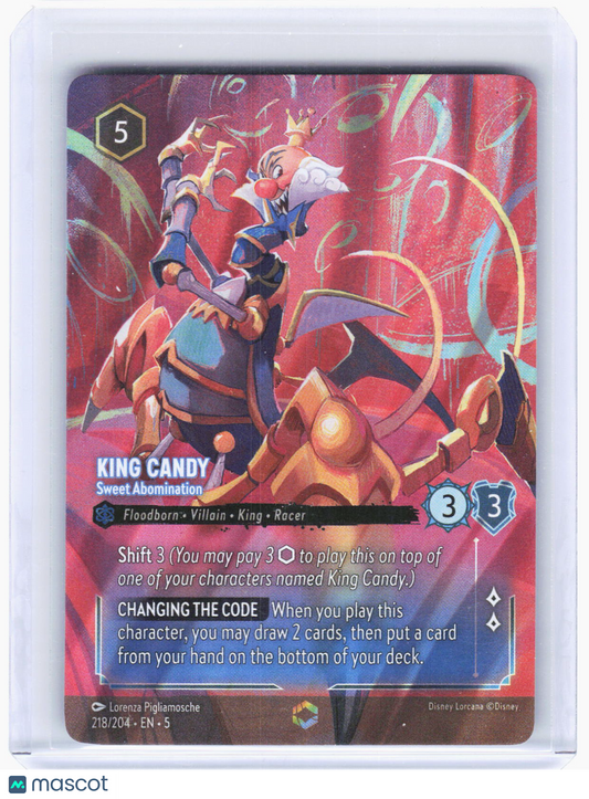 2024 Lorcana—King Candy (Enchanted) #218/204 Shimmering Skies—Enchanted Foil