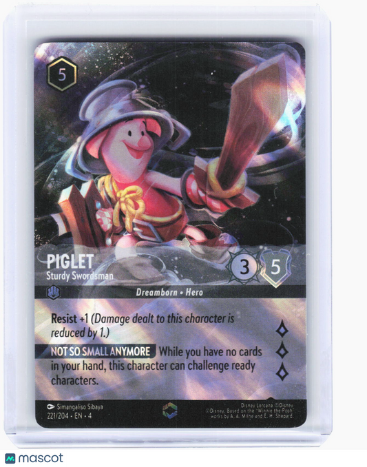 2024 Lorcana—Piglet (Enchanted) #221/204 Ursula's Return—Enchanted Foil