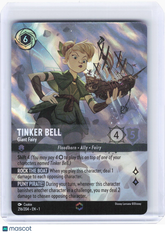2023 Disney Lorcana—Tinker Bell (Enchanted) #216/204 The First Chapter—ENCH Foil