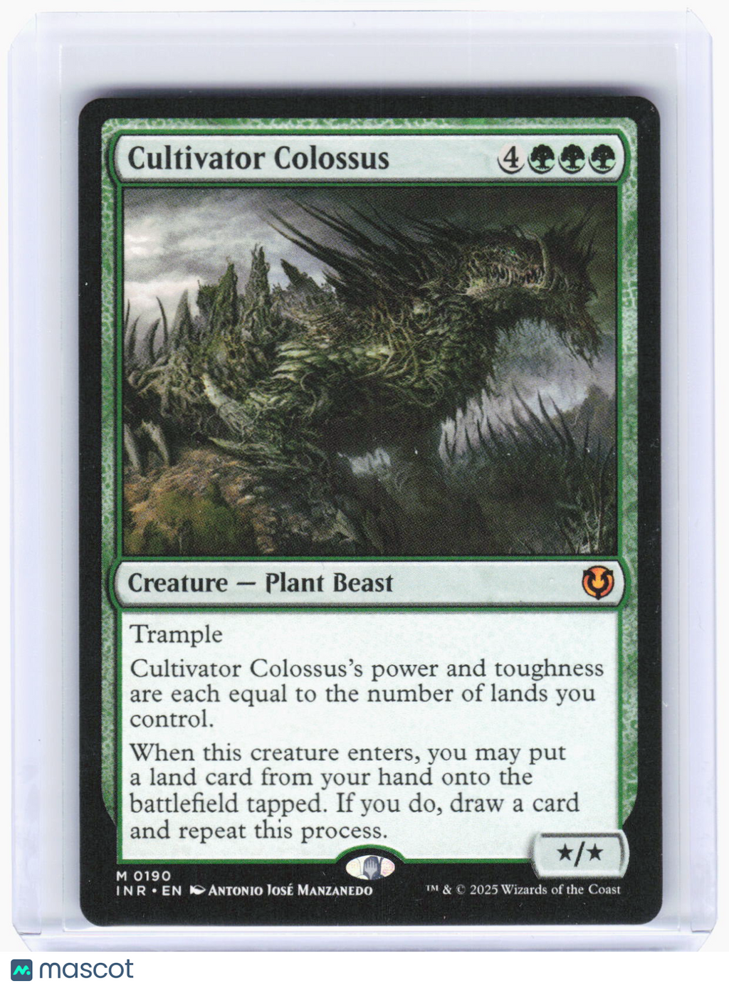 2021 Magic: The Gathering—Cultivator Colossus #190 (INR)—Mythic Non-Foil