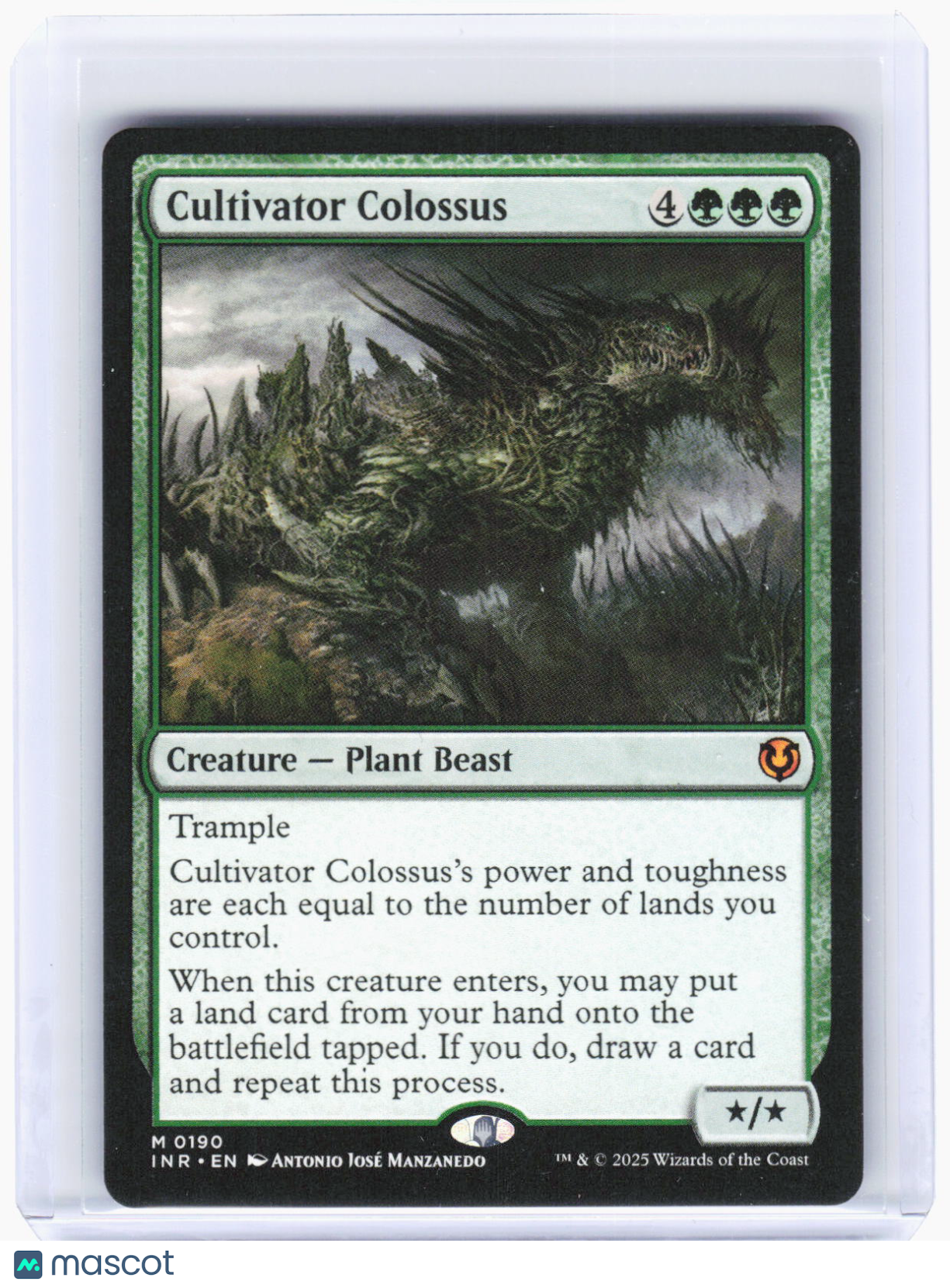 2021 Magic: The Gathering—Cultivator Colossus #190 (INR)—Mythic Non-Foil