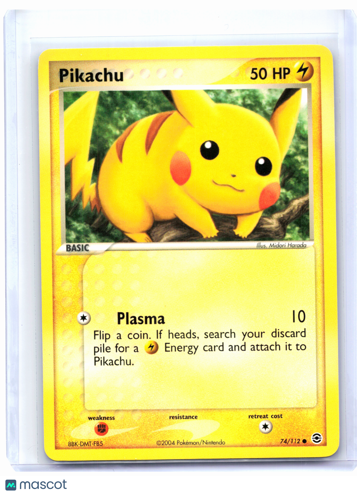 2004 Pokemon—Pikachu #74/112 EX FireRed & LeafGreen—Common Nonholo [MP]