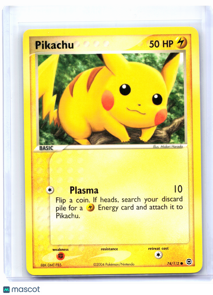 2004 Pokemon—Pikachu #74/112 EX FireRed & LeafGreen—Common Nonholo [MP]
