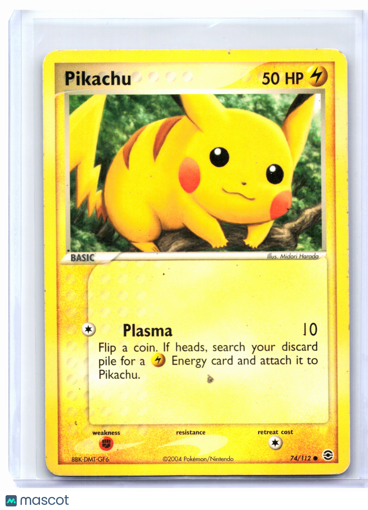 2004 Pokemon—Pikachu #74/112 EX FireRed & LeafGreen—Common Nonholo [Damaged]