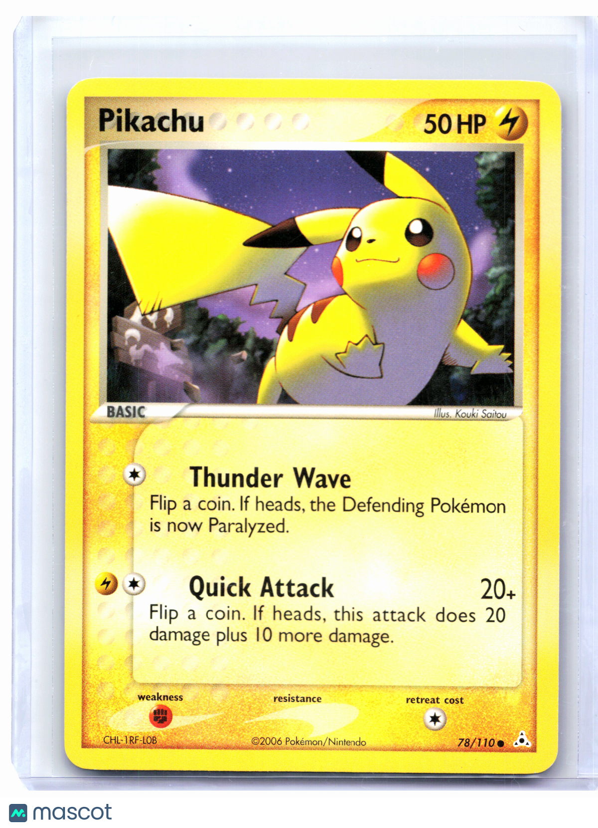 2006 Pokemon—Pikachu #78/110 EX Holon Phantoms—Common Nonholo [Lightly Played]