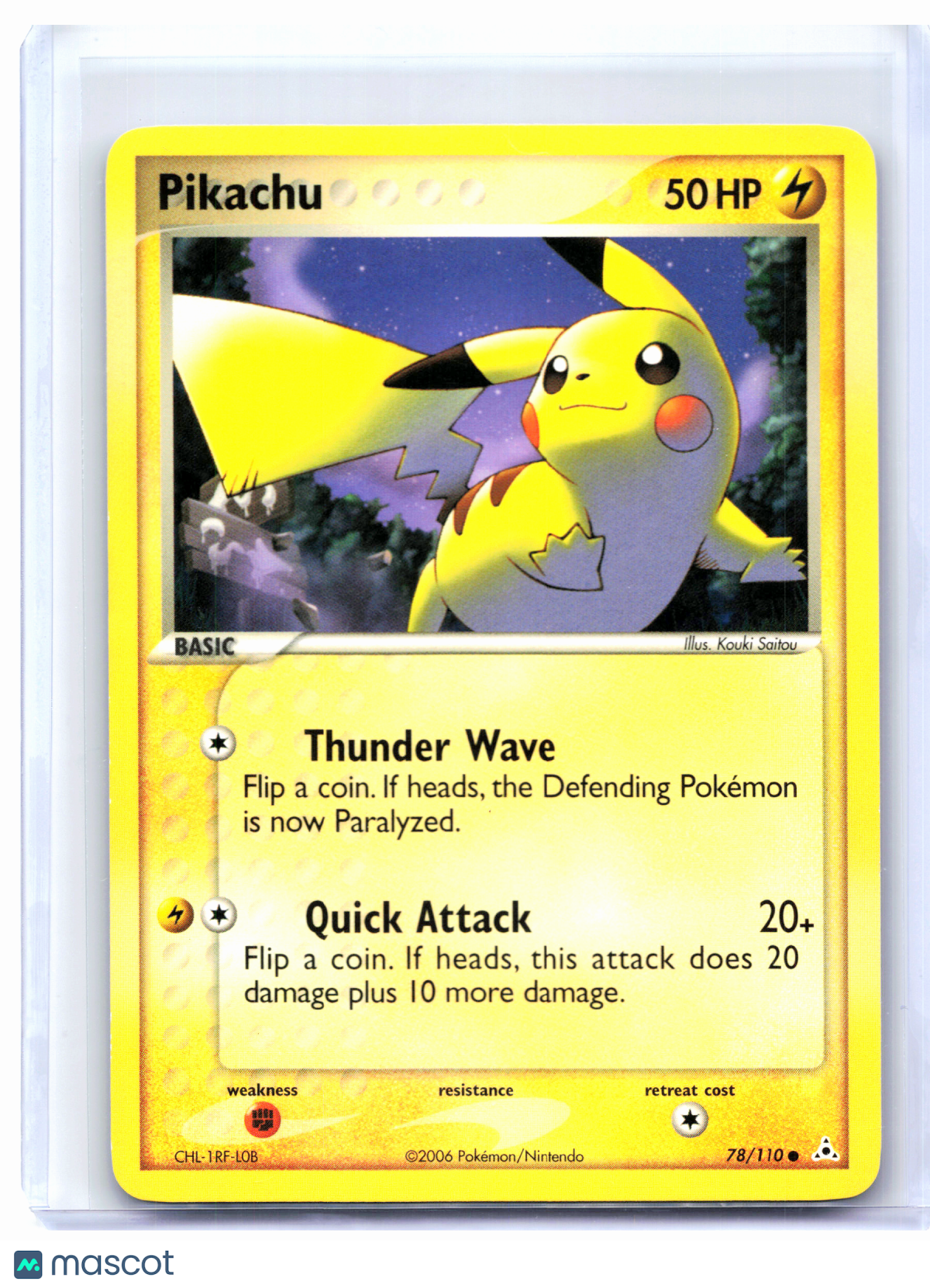 2006 Pokemon—Pikachu #78/110 EX Holon Phantoms—Common Nonholo [Lightly Played]