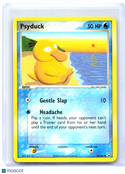 2004 Pokemon—Psyduck #70/109 EX Team Rocket Returns—Common Nonholo [LP]