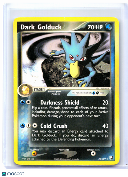 2004 Pokemon—Dark Golduck #35/109 EX Team Rocket Returns—Uncommon Nonholo [MP]