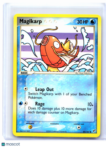 2005 Pokemon—Magikarp #64/107 EX Deoxys—Common Nonholo [Lightly Played]