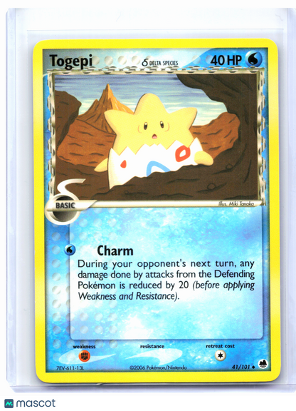 2006 Pokemon—Togepi (Delta Species) #41/101 EX Dragon Frontiers—Nonholo [LP]