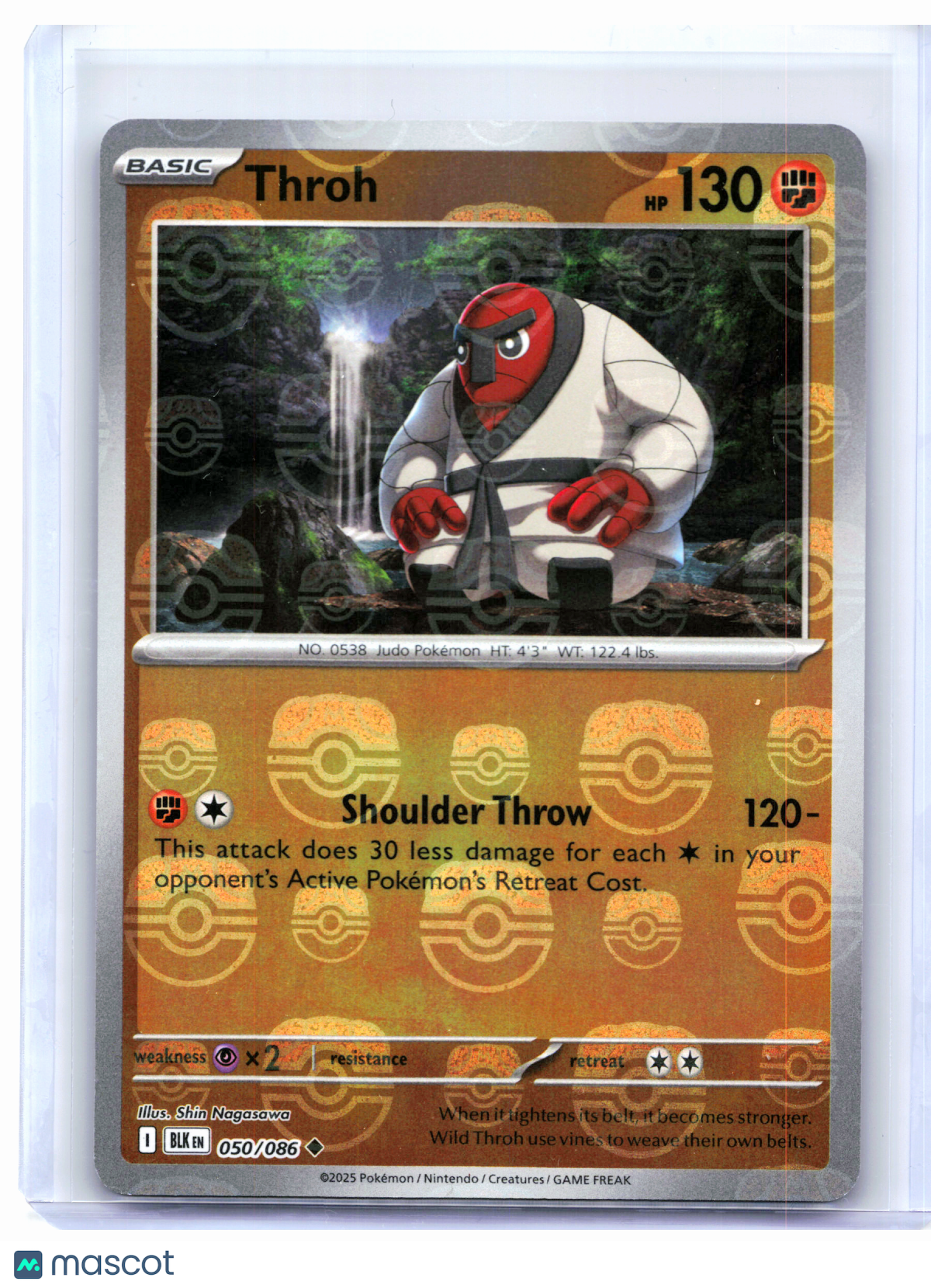 2025 Pokemon—Throh (Master Ball Pattern) #050/086 Black Bolt—Uncommon Holo