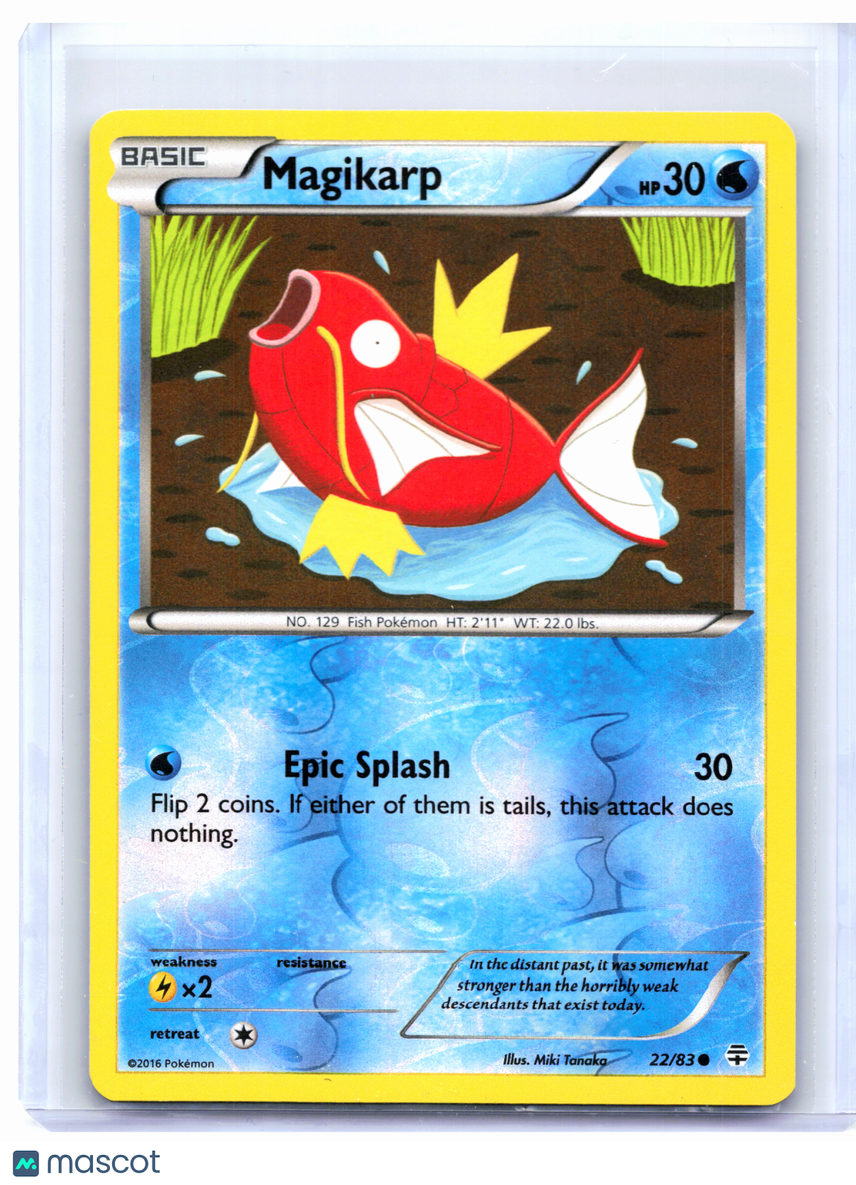 2016 Pokemon—Magikarp #22/83 Generations—Common Reverse Holo