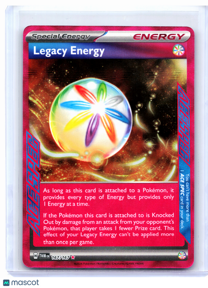 2024 Pokemon—Legacy Energy #167/167 Twilight Masquerade—ACE SPEC Rare Holo