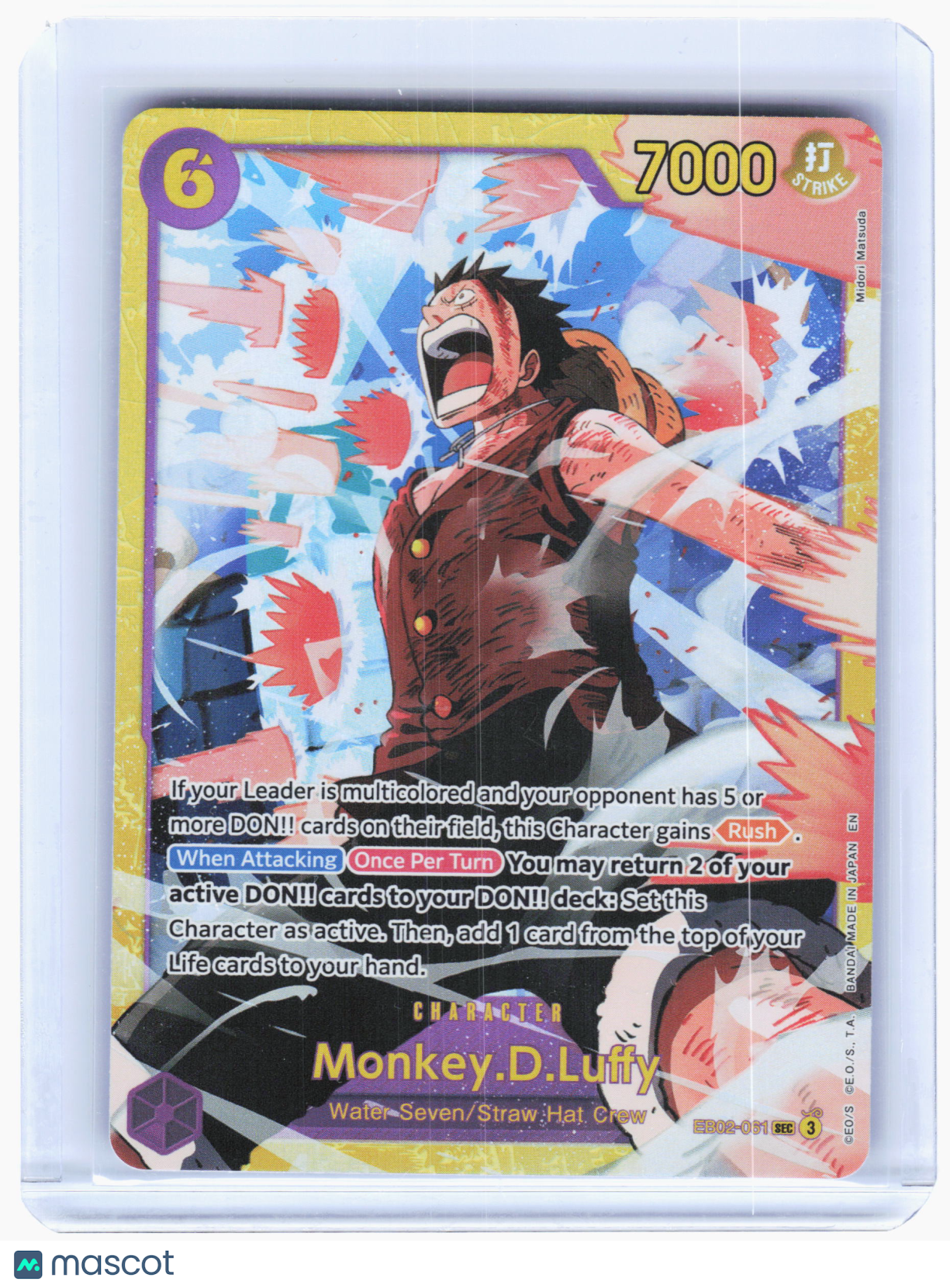 2025 Monkey.D.Luffy #EB02-061 Extra Booster: Anime 25th Collection—Secret Rare