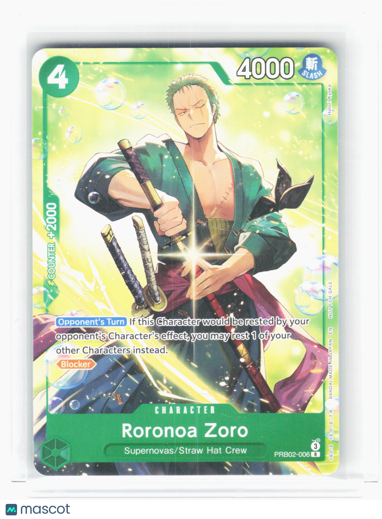 2024 —Roronoa Zoro #PRB01-006 One Piece Promotion Cards—Rare Non-Foil