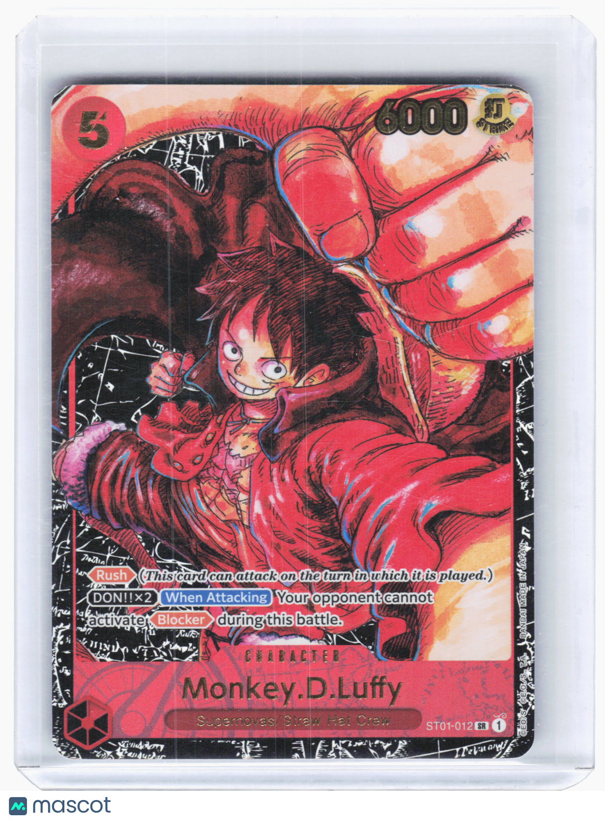 2023 One Piece—Monkey.D.Luffy #ST01-012 Awakening of the New Era—Super Rare Foil