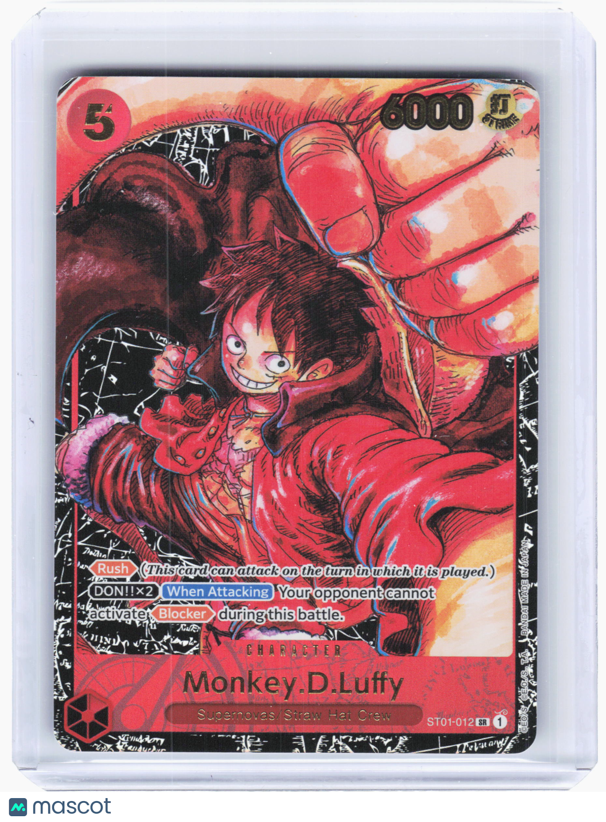 2022 One Piece—Monkey.D.Luffy #ST01-012 Awakening of the New Era—Super Rare Foil