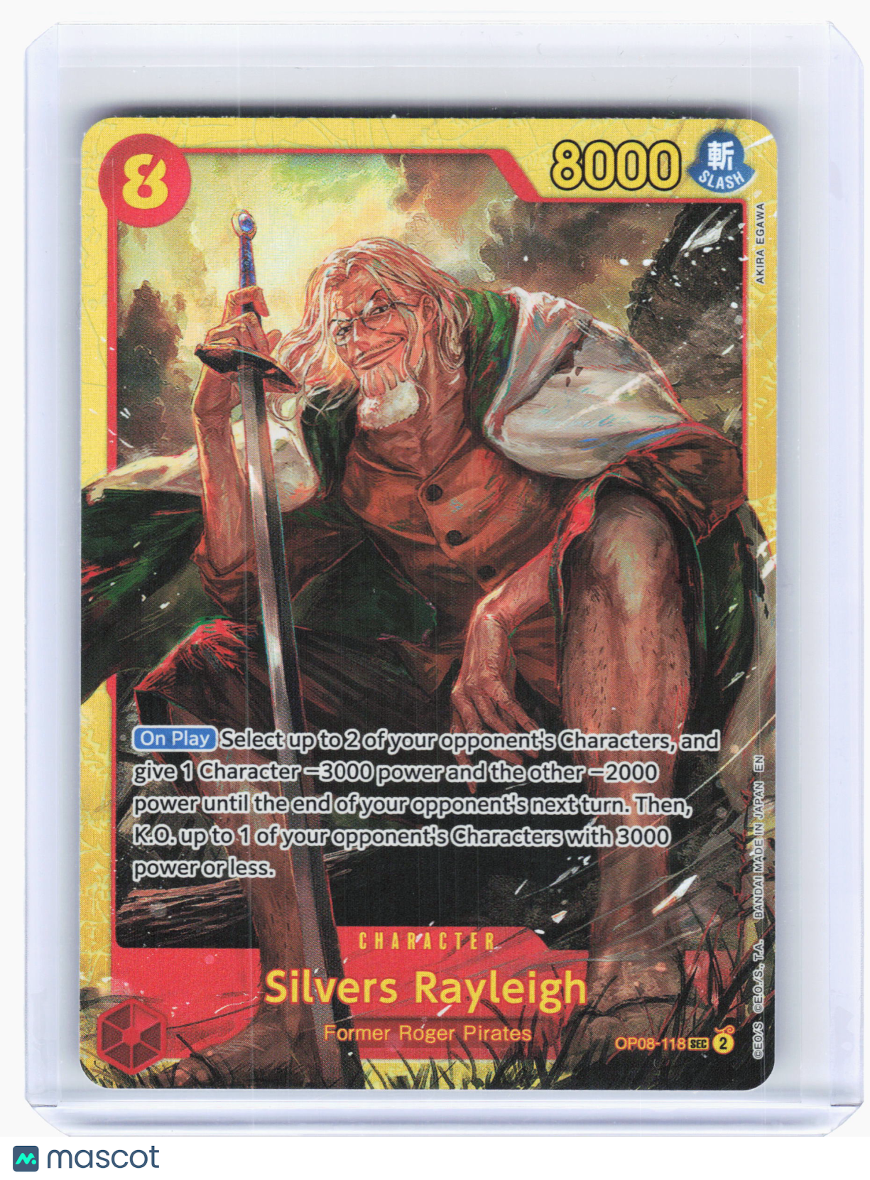 2025 Silvers Rayleigh #OP08-118 Premium Booster -The Best- Vol. 2—Secret Rare