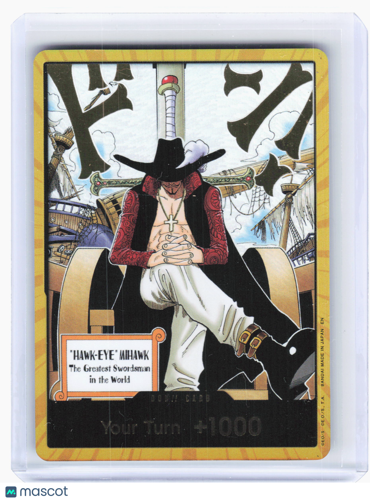 2026 One Piece—DON!! Card (Dracule Mihawk) (Gold) The Azure Sea's Seven—Foil